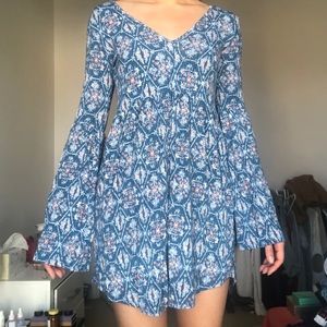 Blue flowy dress